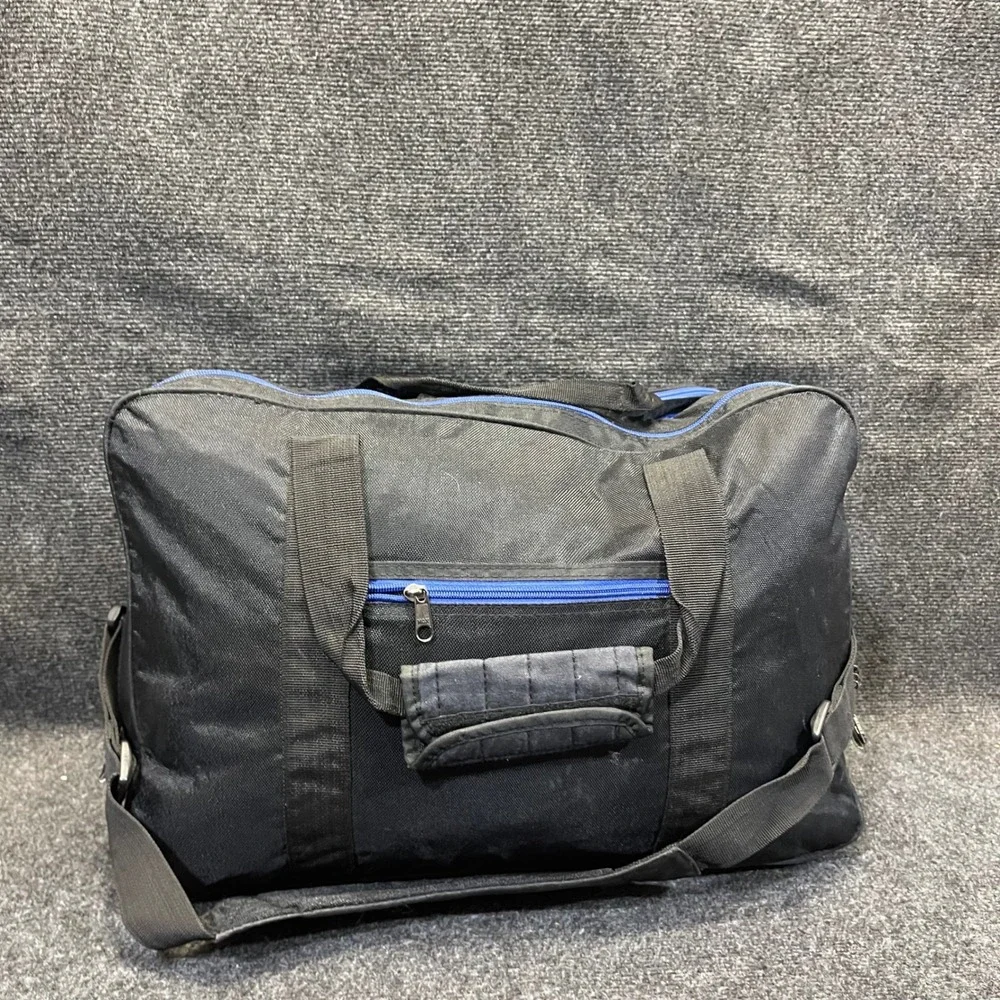 Nike F3-12-03-BTH Black/Blue Vintage Court Tennis Duffel Bag 100% Nylon Gym‎ Bag
